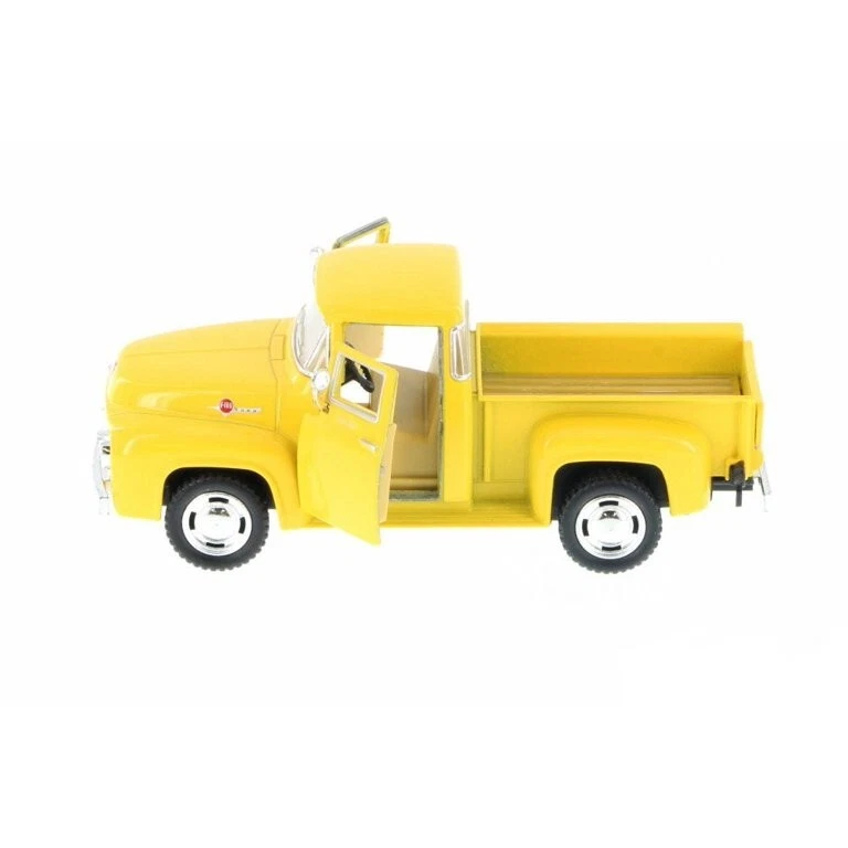 Camioneta Ford F-100 1956 5385), amarilla, modelo de coche de juguete fundido a presión, 5", 1/38 Foto 3 de 4