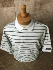 New NWT Mens Pringle M,  L, XL, 2X White w Green Stripes Polo Style Golf Shirt