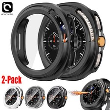 For Samsung Galaxy Watch 8 Classic 46mm PC Case Tempered Glass Screen Protector