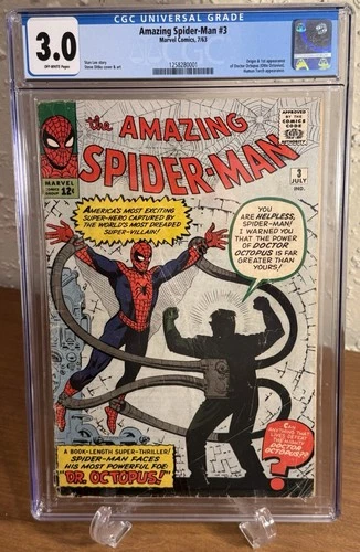 Amazing Spider-Man 3 1963 CGC 3.0 1st Dr. Octopus Marvel Comics