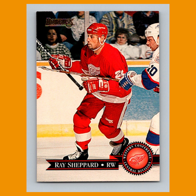 Ray Sheppard #198 1995 Donruss Detroit Red Wings Hockey Card NHL