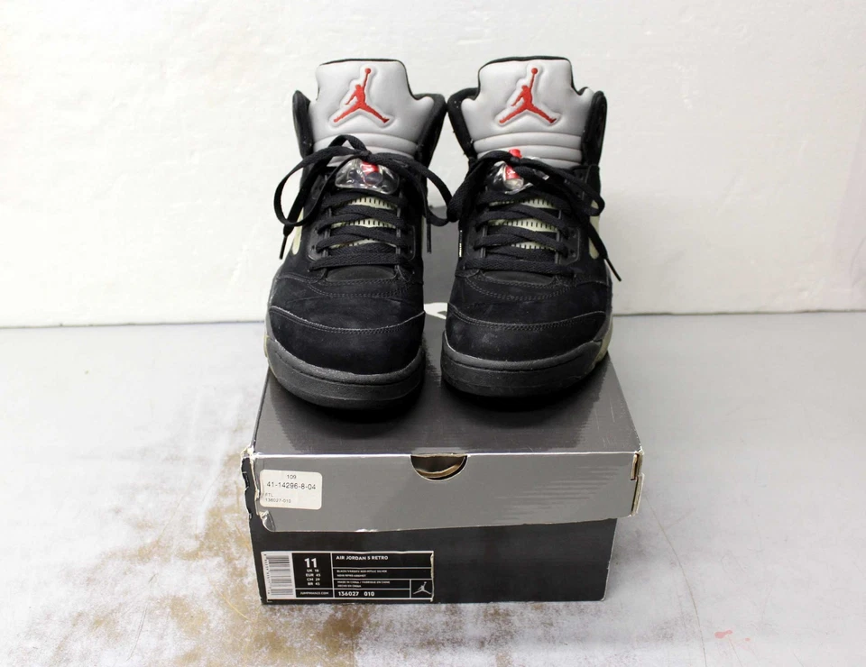 Air Jordan 5 2011 retro metálico (136027-010) talla 11 DS Foto 2 de 4
