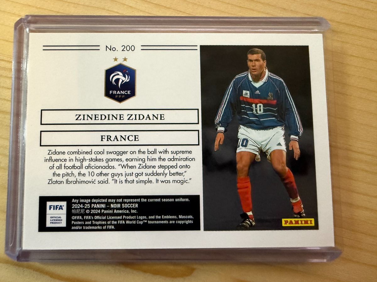 2024-25 Panini Noir - Zinedine Zidane #200 Silver Holo /49 for