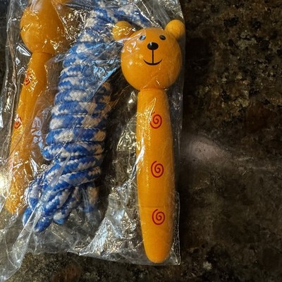 KIDS   CUTE FACE CHARACTER  ORANGE JUMP-ROPE Bear Animal Cat Gift