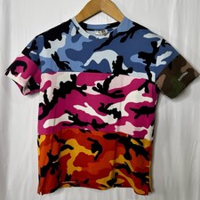 Size Medium - Valentino Multi Camouflage Color-Block T-shirt SS18 Classic