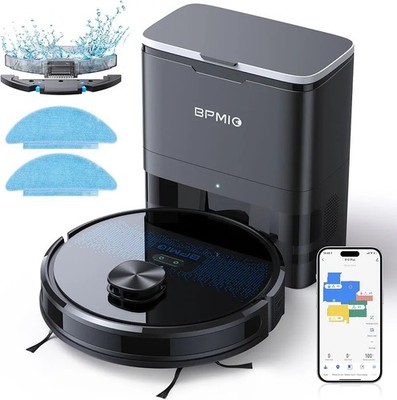 BPMIO b10plus Saugroboter mit Saugstation und Reinigungsfunktion, 4000 Pa