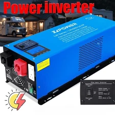 6000W 24V Pure Sine Wave Inverter Charger 120V/240V Split Phase Low Frequency