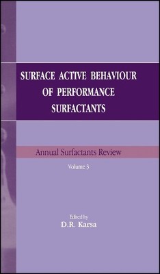 Surface Active Behaviour of Performance Surfactants - 9781841271194