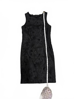 Estelle and Finn Black Sleeveless Jacquard Dress Size 8