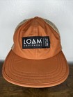 Loam Equipment Hat Men One Size Tan Orange Trail Cap Cycling Rare Mesh Back