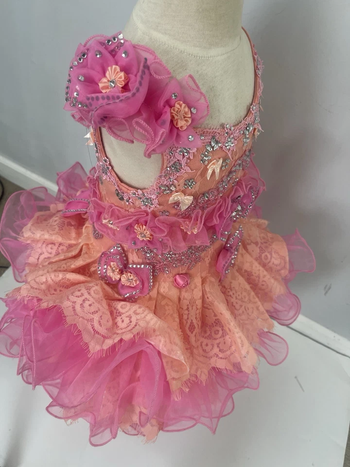 Vestido niña flor verano brillo cumpleaños princesa desfile cupcakes niñas. Foto 3 de 4