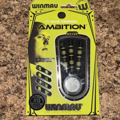 Winmau - Michael Van Gerwen MVG Ambition 20 gram Black - Brass Soft  Tip darts