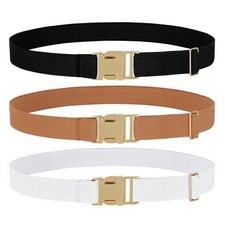 Kids Toddler Adjustable Elastic Belt, Easy to Use Gold Buckle for Girls Boys ...