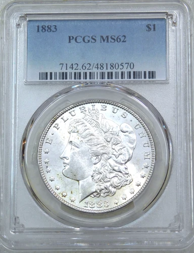 1883 P Morgan Silver Dollar PCGS MS62 Original Frosty New Holder #L271A