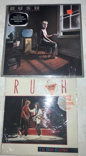 Rush Power Windows W/ Hype Sticker Record LP And Rush The Body Electric”Red”