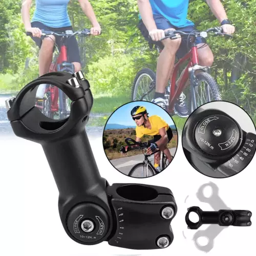 MTB Cycle Bicycle Bike Handlebar Riser Aluminium Stem Extension Adjustable 31.8mm - Picture 3 of 10