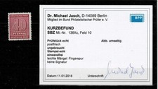 SBZ Provinz Sachsen MiNr 136 Xc postfrisch ** gepr&uuml;ft Kurzbefund Jasch