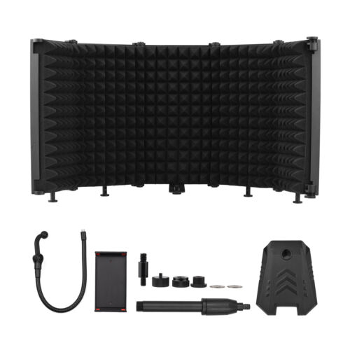 Foldable Microphone Isolation  5-Panel Mic Sound Absorbing Foam U5K8 - Picture 1 of 11