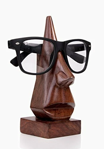 Nose Holder  Eyeglass Wooden Spectacle Shaped Handmade Wood Holder Set of 2 Pcs - Image 2 of 4