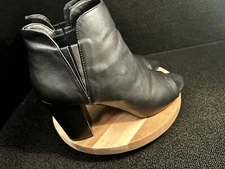 Madden Girl Women's Fizzle Peep-Toe Booties Black Size 7.5 M