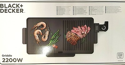 Grill Black+Decker BXGD2200E Elektrisch Antihaftbeschichtung Grill Kontaktgrill 