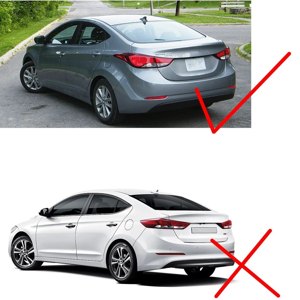 GLOSS BLACK ROOF SPOILER FITS 2011-2016 HYUNDAI ELANTRA REAR WINDOW WING TOP LIP Foto 2 de 4