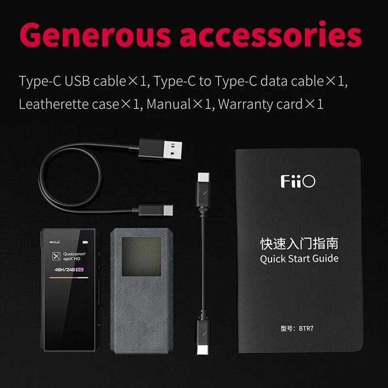 FiiO BTR7 USB DAC Headphone Amplifier with MQA DSD256 QCC5124