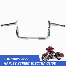 10" Meathook Ape Hanger Handlebar Chrome For 1982-22 Harley Street Electra Glide