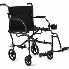 Medline Ultra Lightweight Transport Wheelchair for Adults, Foldable deal