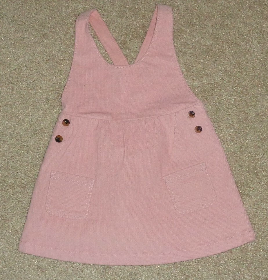 Pink corduroy jumper dress cheap