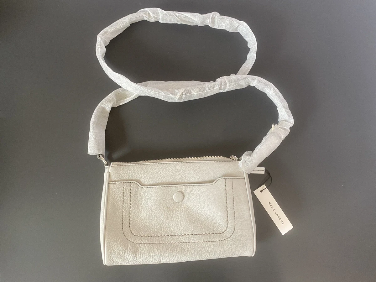 New Marc Jacobs Empire City Leather Crossbody Bag Light Grey Style