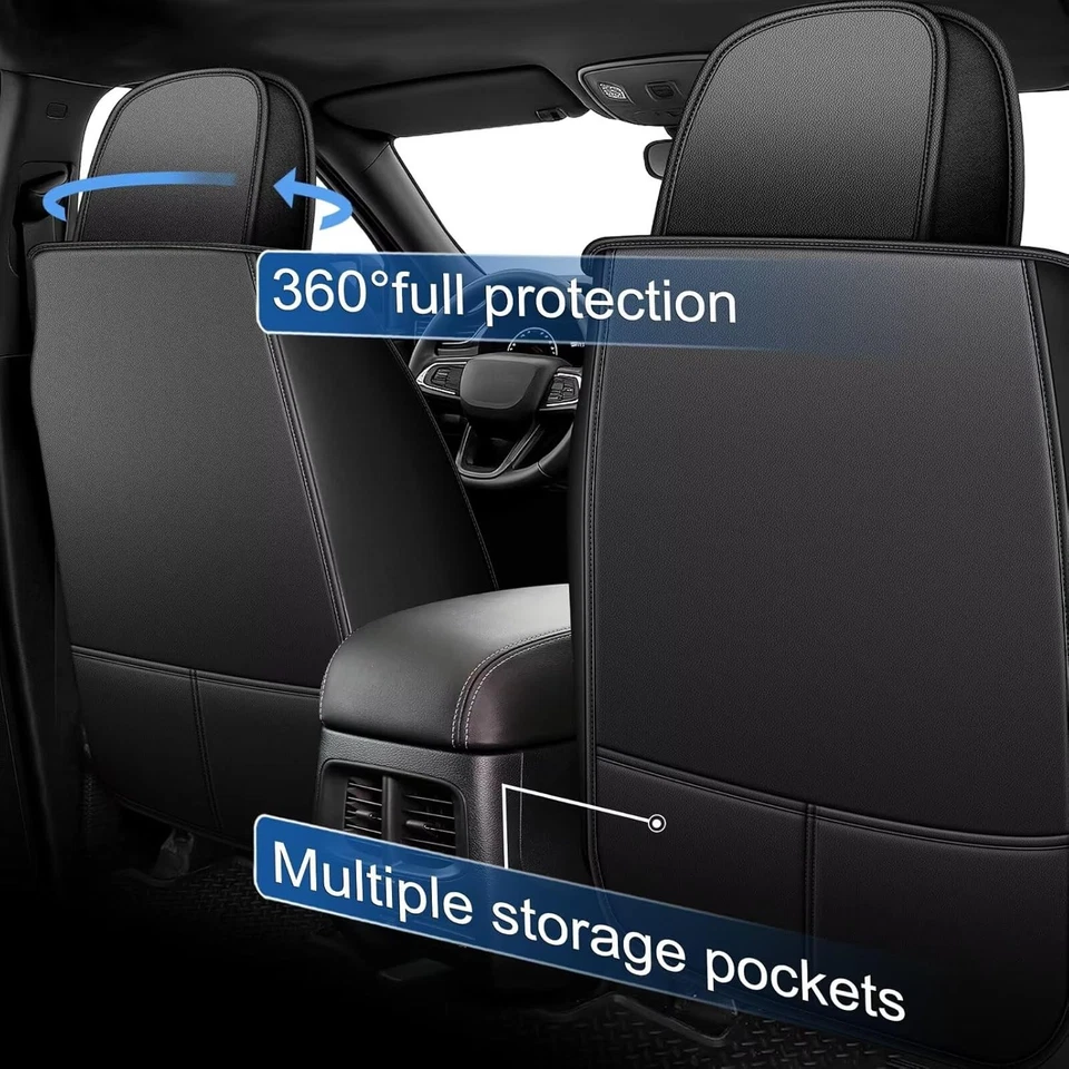 Fundas de asiento de cuero PU con soporte lumbar para coche Subaru WRX 2015-2026 Foto 3 de 4