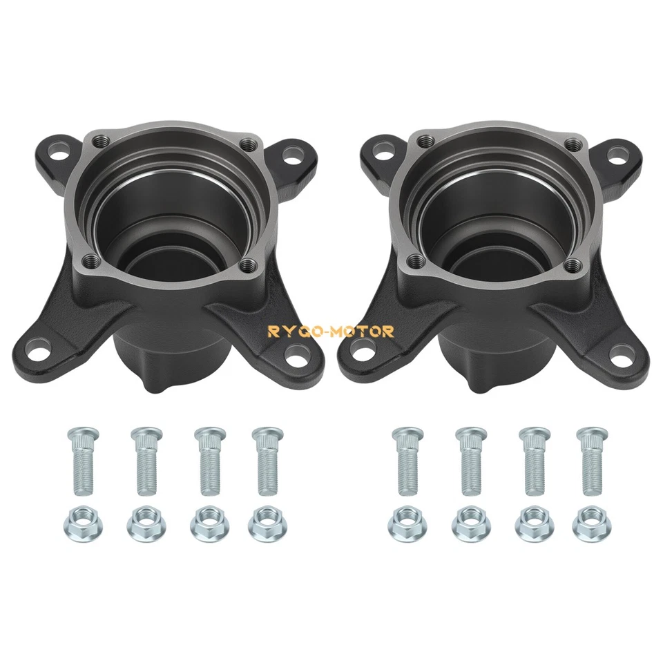2x Front Wheel Hubs w/Studs Kit for Polaris Magnum 500 425 325 Scrambler 400 500 - Image 3 of 4