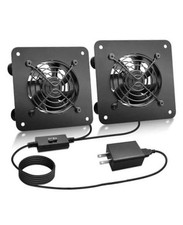USB Cabinet Cooling Fan 80mm with Speed Control for AV Equipment 2 Fan Kit 2PCS