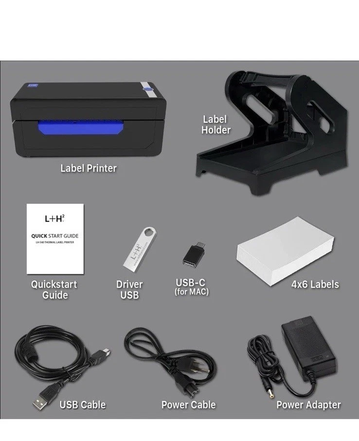 Label Printer High Speed 4x6 Thermal Printer for Shipping & Postage Labels L+H2 - Image 2 of 4