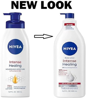 NIVEA Intense Healing Body Lotion 72 Hr Moisture for Dry to Very Dry Skin,16.9oz