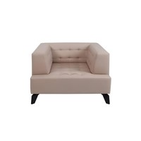Luxus Beiger Ledersessel Polster Lounge Einsitzer Relax Clubsessel Stil