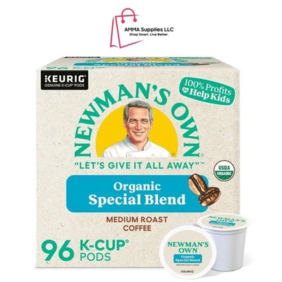 NEWMAN’S OWN Newman's Own Organics Special Blend, K-Cup Pods, Medium Roast Coffee, 96 count