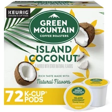 Green Mountain Coffee Island Coconut K-Cups, Light Roast Coffee, 72 Count