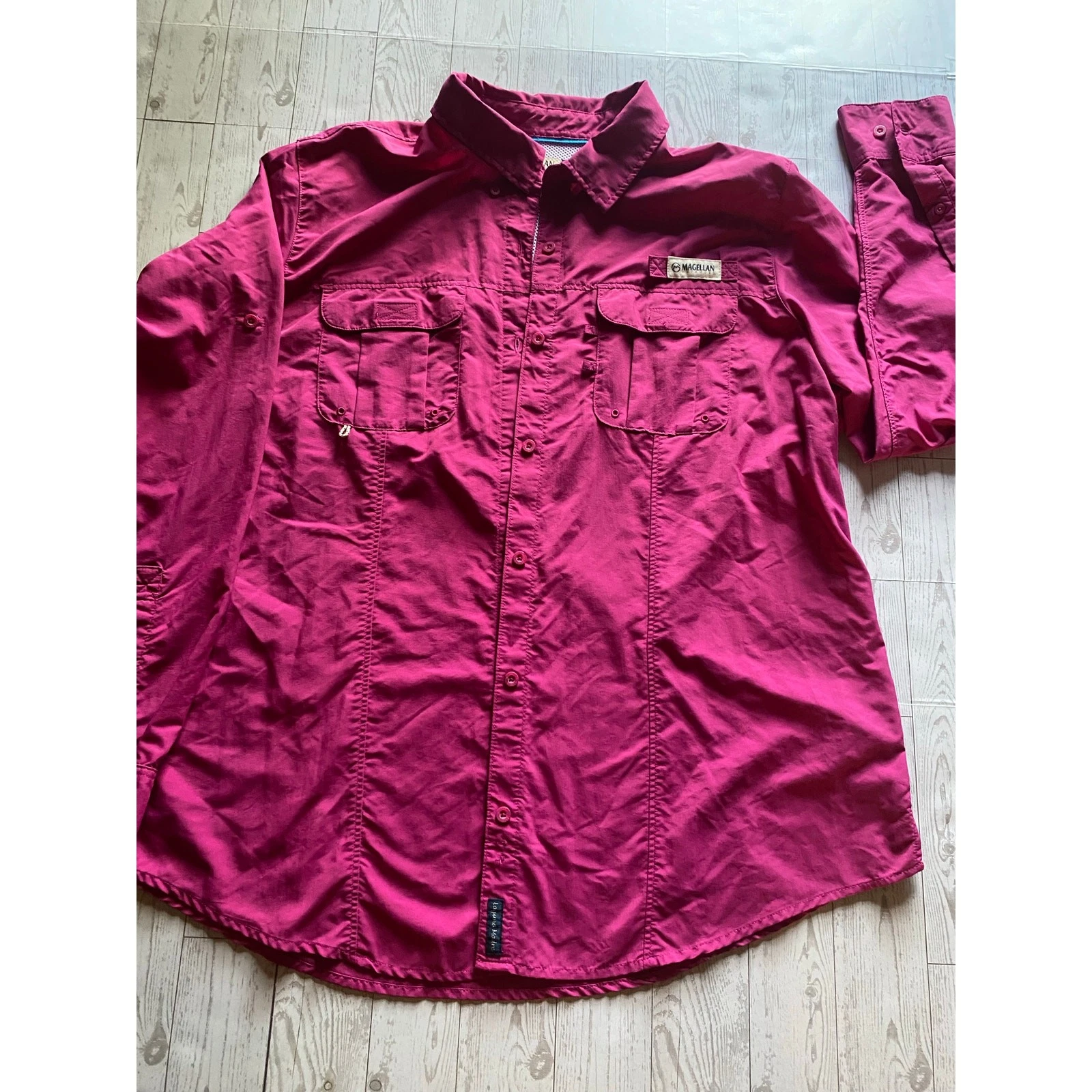 Magellan Outdoors Fish Gear Men’s XXL Long Sleeve Fishing Shirt Relaxed Fit