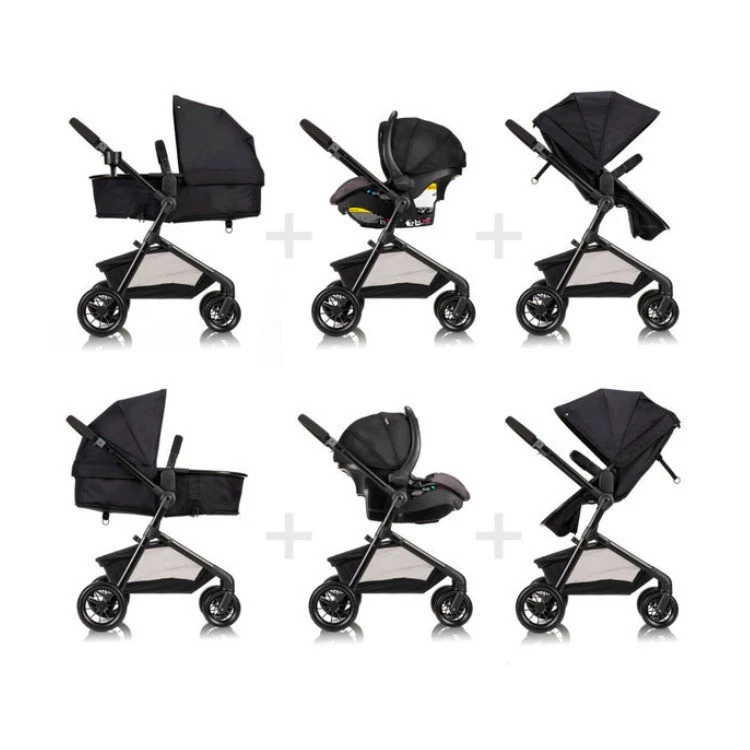 Sistema de viaje modular Evenflo Pivot con asiento de coche infantil LiteMax (gris casual) Foto 3 de 4