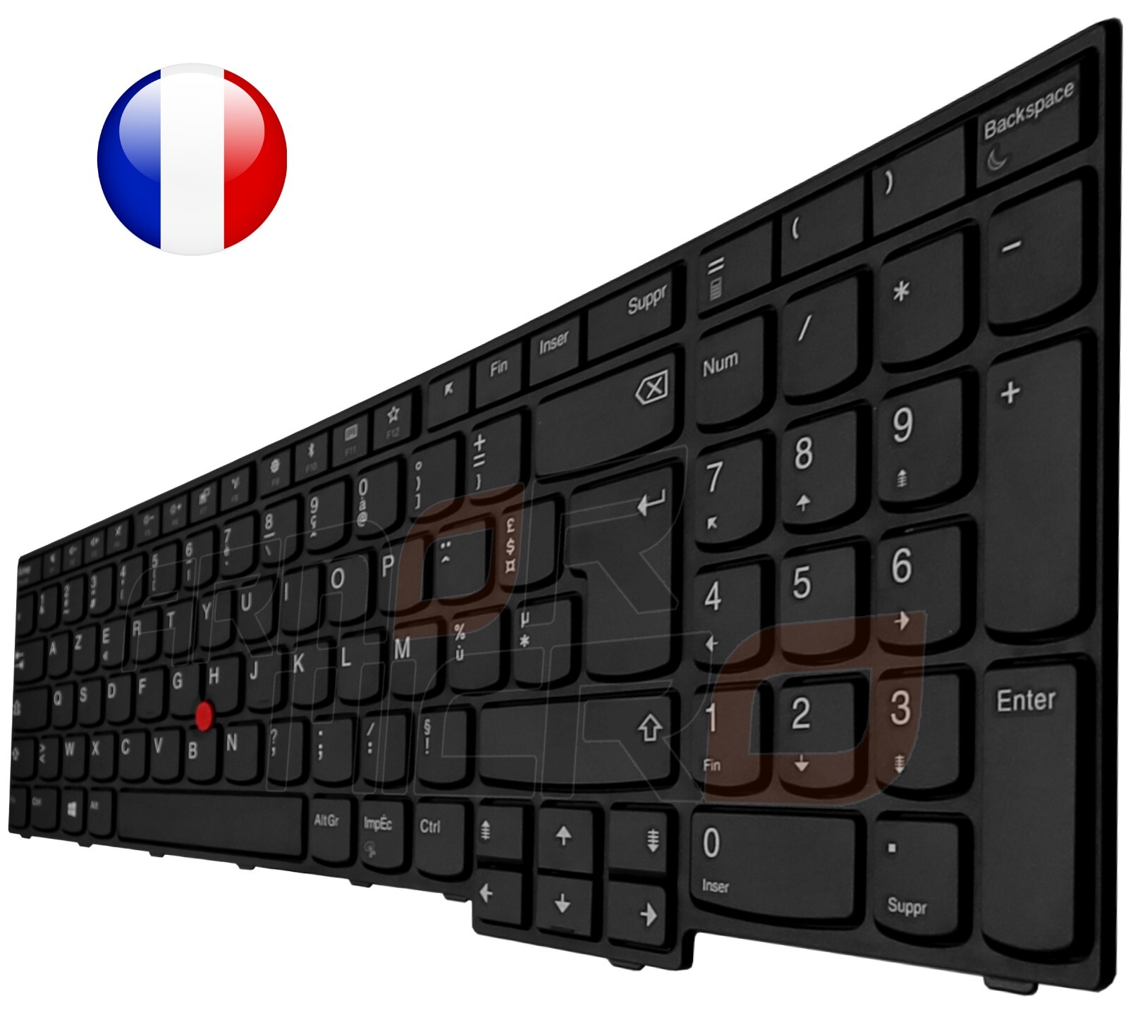 Clavier AZERTY pour Lenovo ThinkPad E570 E575 Idéal pour Rédaction et Comptabilité
