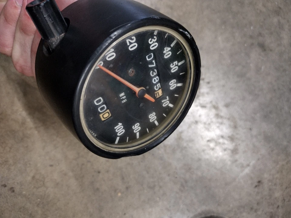 1973 Kawasaki F7 velocímetro 25001-045 Enduro 175 conjunto de velocímetro  - Imagem 2 de 4