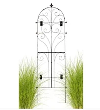 H Potter GAR214LW1 Wall Trellis Metal Iron Garden Scroll with Mounting Brackets