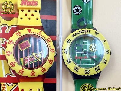 x Kinderuhr BVB 09 Borussia Dortmund Werbung Nuts OVP