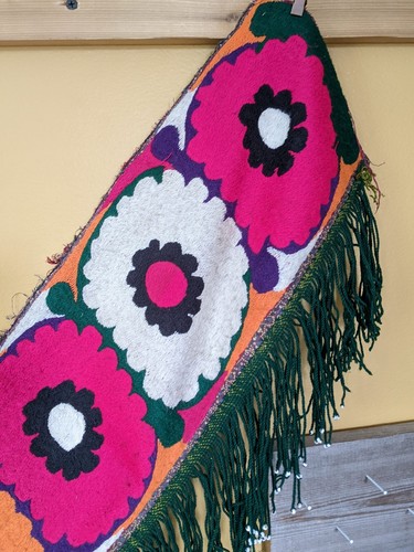 Vintage usbekische Saya Saye Gosha Textil Segusha zentralasiatische Stickerei (#14277) - Bild 4 von 8