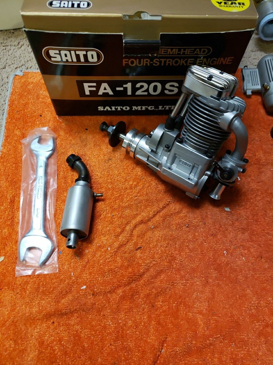 SAITO 4ストロークエンジン　FA-120（DP） Saito Engine - Saito FA-120 S Hemi-Head four stroke - 120S
