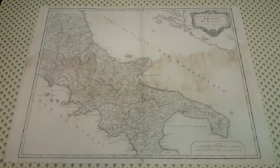 Northern part of the Kingdom of Naples'. Southern Italy. VAUGONDY 1750 