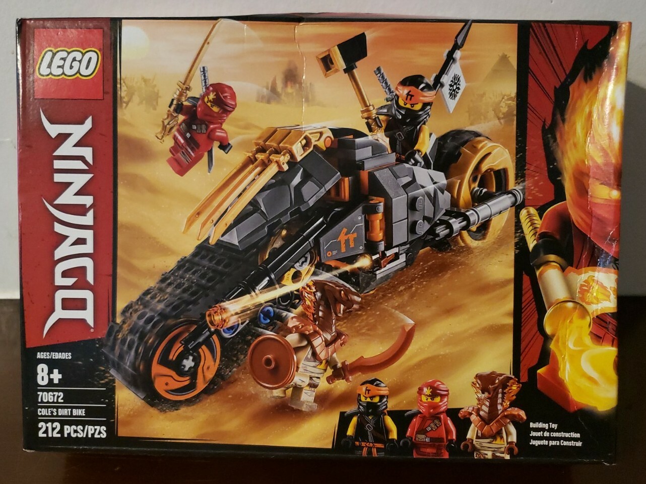 lego ninjago cole's dirt bike 70672