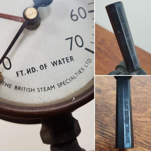 Art Deco Brass & Bakelite Railway Locomotive Gauge British Steam Specialties Ltd - Picture 3 of 7